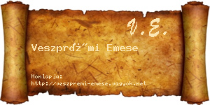 Veszprémi Emese névjegykártya