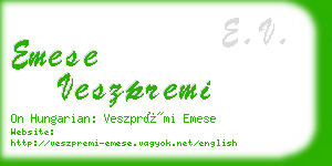 emese veszpremi business card